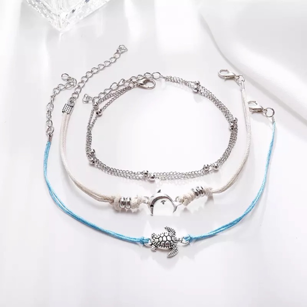 “Saltwater Life” SeaTurtle/Dolphin Anklet/Bracelet - Picture 5 of 9